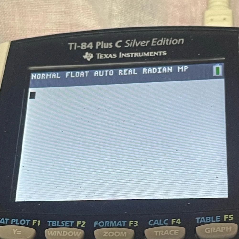Texas Instruments Black and White Graphing Calculator with Charger